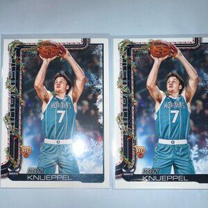 x2 2025-26 Topps Holiday - Kon Knueppel #H164 (RC) Charlotte Hornets M/NM